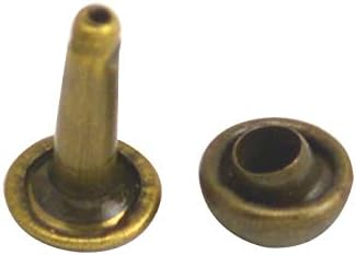 Wuuycoky brončana dvostruka kapka gljiva za zakovice metala kapica 6 mm i post 6 mm pakiranje od 100 setova