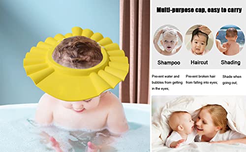 EricOTRY 3PSC meka podesiva dječja djeca kupanje tuš kapica za pranje kose za kosu izravni vizir kapa
