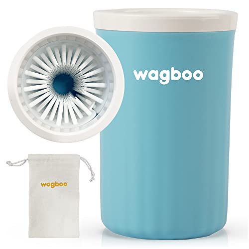 WAGBOO prijenosni pasa za čišćenje šapa Veliki Pawlisher | Jednostavno oprate plavo, silikonski zalihe za kupanje, perilica za perilicu