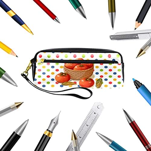 Guerotkr olovka, torbica olovke, vrećica olovke, estetika vrećice olovke, jesenski zreli persimmons u košari