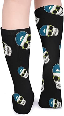 Cool debele čarape s lubanjom novo zabavno grafičko tiskanje Ležerne tople čarape srednje duljine za zimu