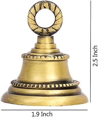 HandTechindia 2,5 Visina Indijskih mesinganih zvona Jingle zvona za dekor za kućna vrata, zanate, zvonjave, božićni dekor, krava ljubimca