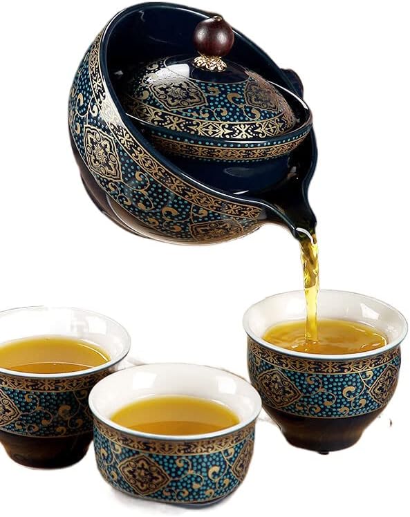 Rotirajući čaj od čajnog čaja keramički čaj kung fu čaj 旋 转 茶 壶 泡 茶 神器 陶瓷 泡茶壶 泡茶壶 茶 茶
