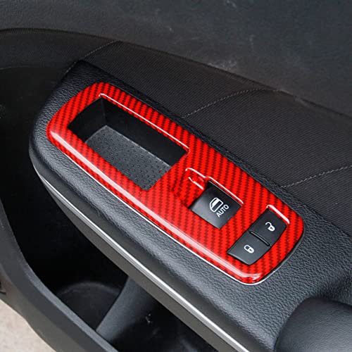 Poklop za poklopce s prozorom Crvenih ugljičnih vlakana Poklop za dodge punjač 2011+/ Chrysler 300 2015-2021