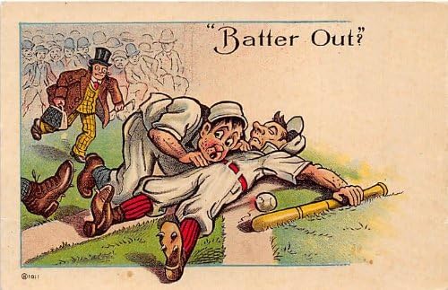 Bejzbol, bazna lopta, komična razgledna razglednica