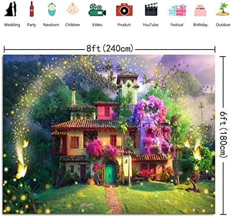 Čarobna pozadina za film Čarobna cvjetna kuća pozadina leptira za dječju rođendansku zabavu Pribor za ukrašavanje filmski plakat za