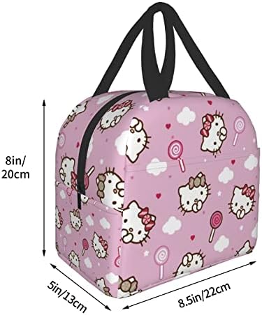 Anime torba za ručak za žene djevojke prijenosna izolacijska torba za posao škole putovanja za piknik kutija za ručak za višekratnu
