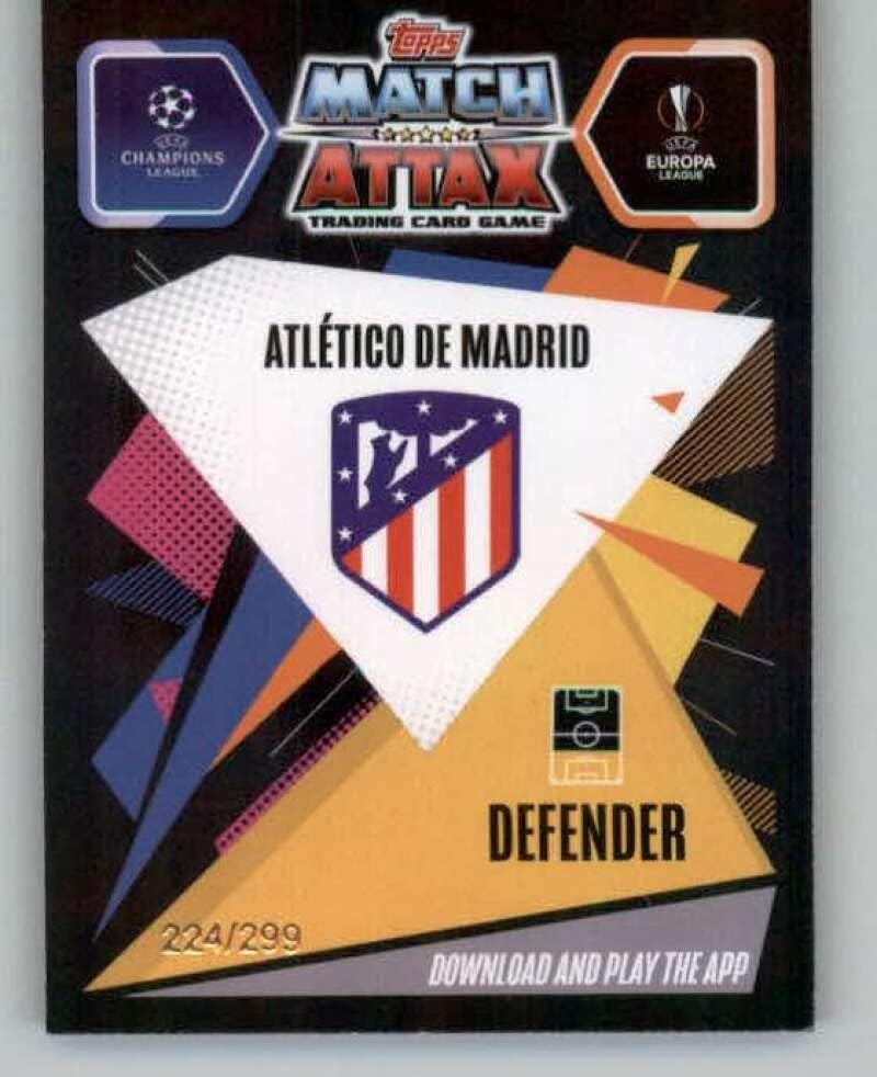 2020-21 Topps Chrome Match Attax UFA UCL liga Purple Refractor 157 Renan Lodi Rising Star /299 Atletico Madrid Soccer Trading Card