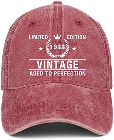 90. rođendanski pokloni za muškarce žene šeširi vintage 1933. ideje za poklone vezene kapu za bejzbol