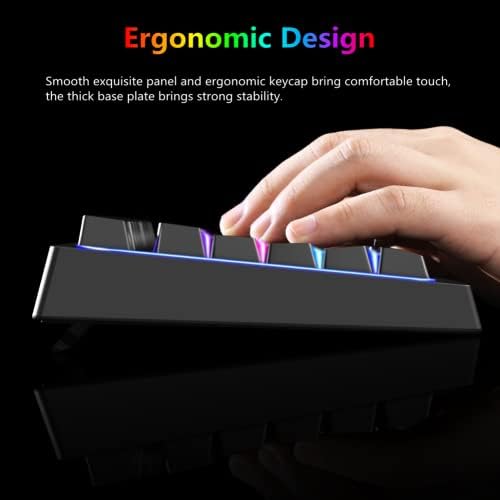 RGB 87 tipki za igranje tipkovnice i šarene kombinacije miša, USB ožičeni mehanički osjećaj za igračke tipkovnice i igraći miš za prijenosno