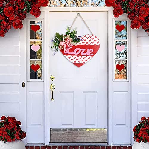 Valentinovo viseći natpis drvena ploča proljetna doček natpis cvjetni tiskani znak Valentinovo dekor za dekor za dom stol Strop Strop