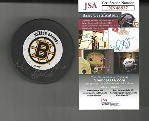 Phil Esposito potpisao je sportski pak Boston Bruins Ravens od strane NHL-a s autogramima