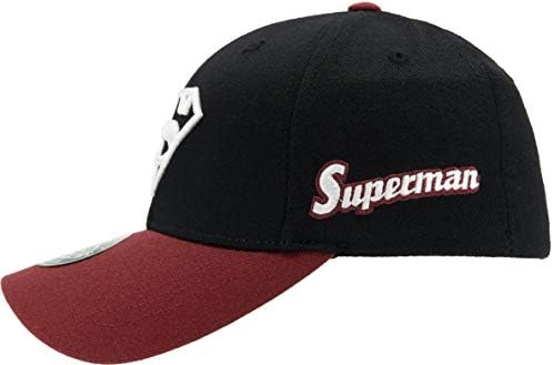 Superman logo Flexfit Esten-Fit ugrađeni šešir za bejzbol kapu, službeno licenciran od strane DC Comics