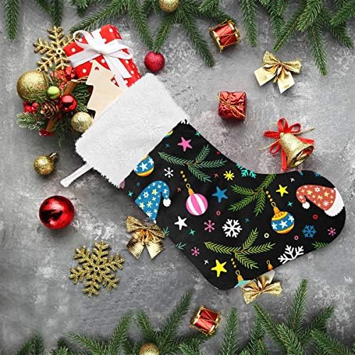 Alaza božićne čarape ukrasi za božićno drvce Klasični personalizirani veliki ukrasi za čarape za obiteljski blagdanski dekor za zabavu