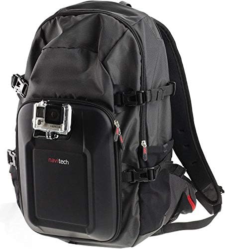 NavItech Action Camera ruksak s integriranim remenom za prsa - kompatibilan s akcijskom kamerom Camphar Act68