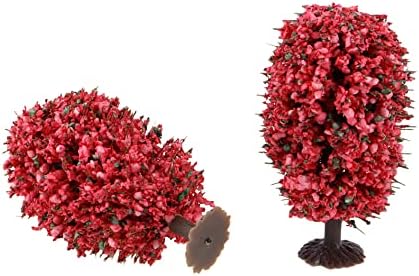 Model alt minijaturna stabla biljke visoke 3 inča ružičasti model stabla proljetni krajolik plastična stabla za obrt model zgrade-8pcs