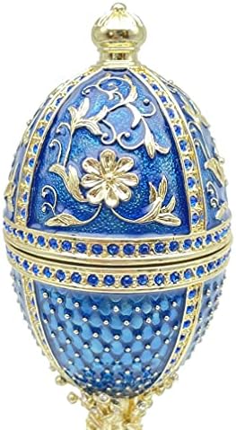 _2113 Fabergeovo plavo jaje s kutijom za drangulije s golubicama