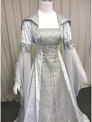 Srednjovjekovna Haljina, ženska Vintage haljina s kapuljačom s kapuljačom, srednjovjekovna vjenčanica, haljina za Noć vještica