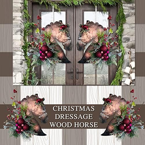 Umjetna poinsettias Garland za na otvorenom 2pc božićna hangerchristmas glava za glavu ulaz u ulaz dresura Drevna vješalica za konj