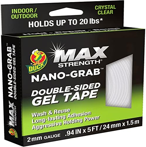 Patka Max Snaga nano-grab dvostrana nano traka, 0,94 x 5 stopa, čisto, 1 paket