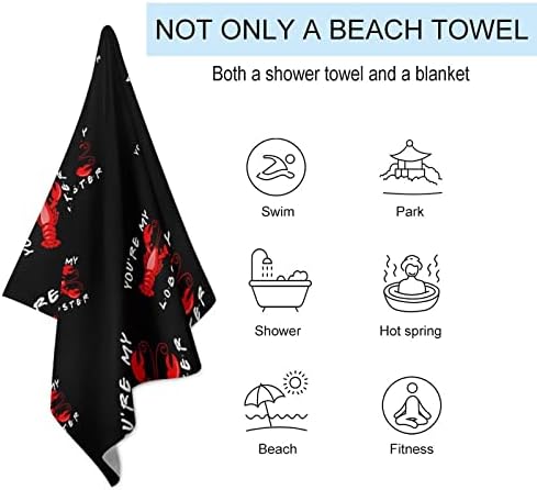 Vi ste moj jastog tiskani ručnik za plažu Preveliki lagani ručnik za plivanje Brzi suhi pokrivač za plažu za kupanje putničkog bazena
