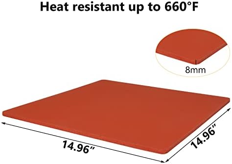 15 x 15 inčni silikonska toplinska jastučić za prešanje, 0,3 ”najdeblja silikonska jastučić za toplinsku pritisnicu, stroj za ravni