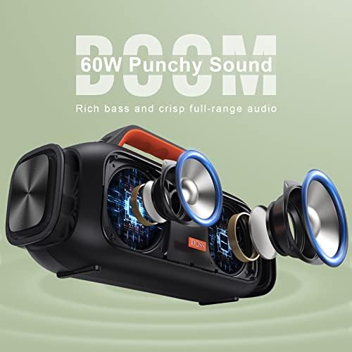 Doss Soundbox XL Bluetooth zvučnik Black Bundle Extreme Boom Outdoor zvučnik narančasta
