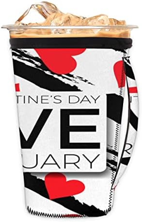 Ljubav Valentine Day za višekratnu upotrebu ledene kave s ručicom Nepren Slaud za čašu za sodu, latte, čaj, pića, pivo