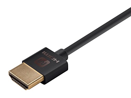 Monoprice HDMI kabel velike brzine - 6 stopa - crna, 4K@60Hz, HDR, 18Gbps, 36AWG, YUV 4: - Ultra Slim Series & HDMI kabel velike brzine