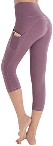Hofi Women Yoga Capri gamaša: kontrola trbuha s visokim strukom s džepovima joga hlače - za vježbanje vježbanja u atletskim
