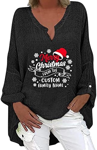 ženske casual majice s božićnim printom, božićna ulična odjeća, modne tunike, mekane bluze, zimska gornja odjeća, ležerna majica