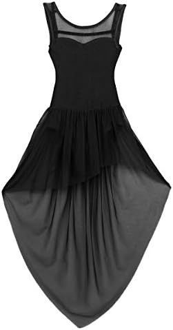 Feehow velike djevojke mreža otvorena leđa lirička plesna haljina plesačka kostimi leotard visoka niska protočna čista suknja