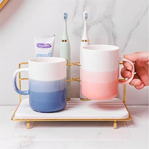MJWDP gradijent u boji keramička šalica za ispiranje usta set domaćinstva par par pari za pranje četkica za zube