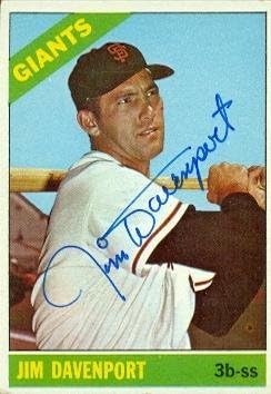 Jim Davenport Autografirana bejzbol kartica 1966. Topps 176 - Autografirane bejzbolske karte