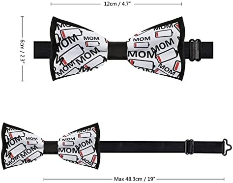 WeedKeycat niska baterija mama smiješne kravate unaprijed vezane formalne kravate podesive Bowtie ispisane za muškarce