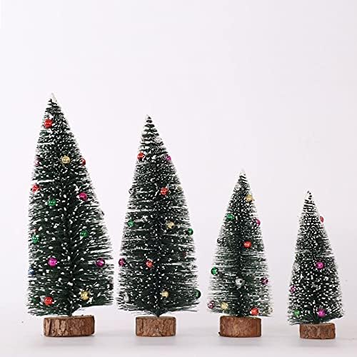 Kuke ukrasa s perlicama božićni diy dekor radna površina mini božićno drvce stablo božićni mini dekor dekor kristal dugi zamjenski