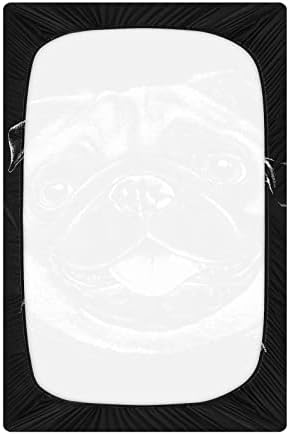 Alaza Portret psa psa štenaca za životinjske krevetiće opremljeni list basine za dječake djevojčice mališani, standardna veličina 52