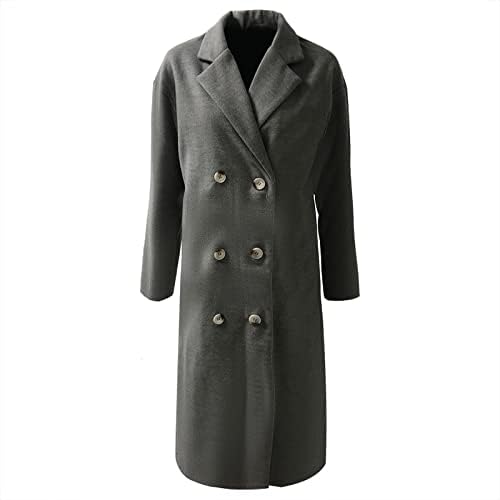 Ndvyxx kaputi za rovove za žene, 2022. zima ležerna topla vunena mješavina kaput od graška dugački vjetrokat zimska odjeća