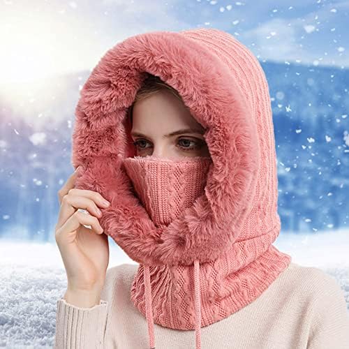 Vanjska topla kaciga za jahanje sa zaštitom od hladnoće integrirana pokrivala za glavu sa zaštitom od hladnoće maska kapuljača Ženska