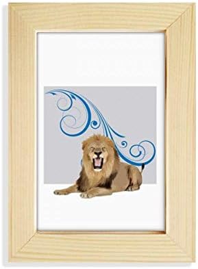 Offbb-USA mačji lavovi žestoki uzorci radna površina zaslon fotografija slika slika art slikanje 5x7 inča