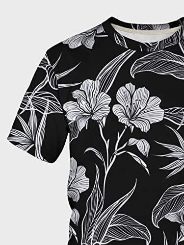 Gorglitter muške cvjetne majice kratkih rukava Ljetne majice za majice