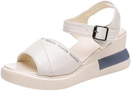 Leewos platforma sandale Žene široke ljetne klinove sandale vodootporne sandale sa sandalama sa sandalama za plažu Boho plaže cipele