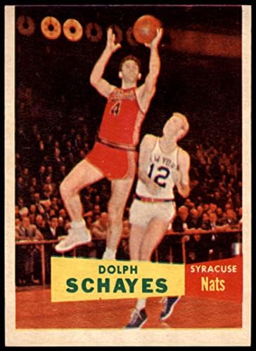 1957. Topps 13 Dolph Schayes Syracuse Nationals-BSKB Good Nationals-BSKB NYU