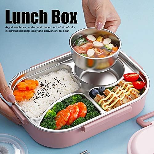 Kutija za ručak od nehrđajućeg čelika s 4 mreže prijenosna Bento kutija spremnik za hranu kutija za ručak za odrasle