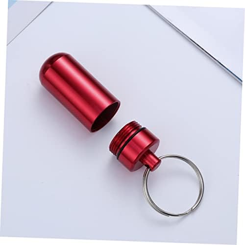 Hemoton 5pcs metalni privjesak za ključeve Mini kutija za tablete džepni držač za tablete Mini privjesak za tablete kutija za tablete