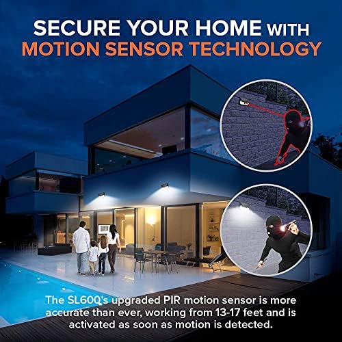 Solvao Suncor Sensor Sensor Sensor - Outdoor Security Relovight & Motion Detector, pokrenut Sunce - Ultra svijetlo 60 LED vodootporna