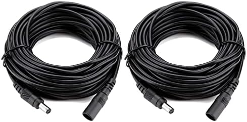 2PCS 33ft 12V DC kabel za ekstenziju napajanja 2,1 mm x 5,5 mm DC utikač kabel za CCTV sigurnosnu kameru