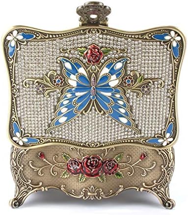 QTT kutije za nakit Europskog stila retro dijamantni nakit Organizator nakita s zaključavanjem i ogledalom kutija za nakit za žene