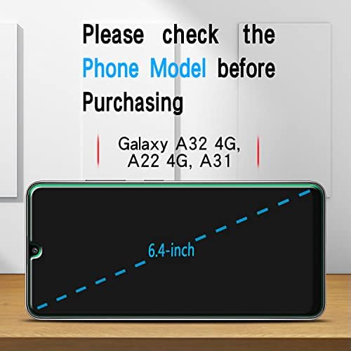 SLANKU [3-pack Samsung Galaxy A32 4G Zaštitnik zaslona Kaljeno staklo, HD stakleni zaštitnik zaslona za Samsung Galaxy A32 4G, besplatno