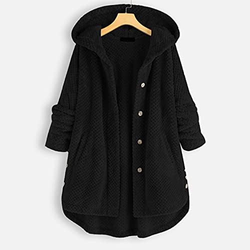 RMXEI plus kaputi za žene za žensku modnu jesen/zimska kapuljača reverzibilna jakna od runa